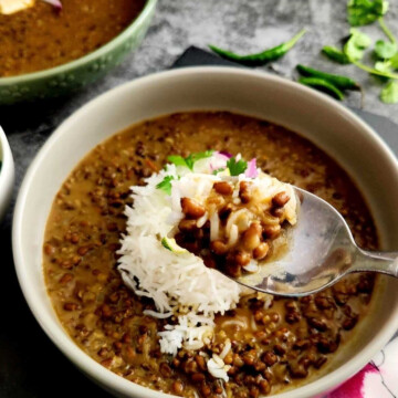 Lentil Recipe served in a bowl