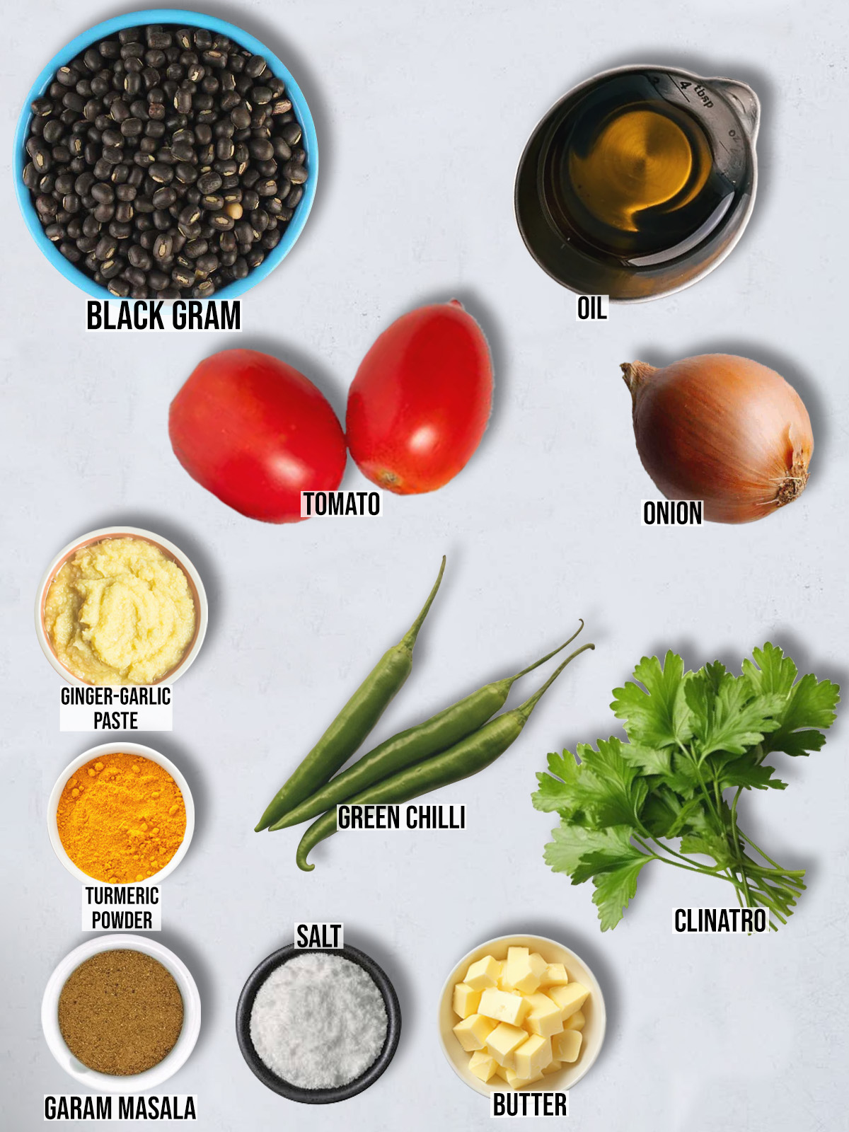 Black Gram Dal Ingredients