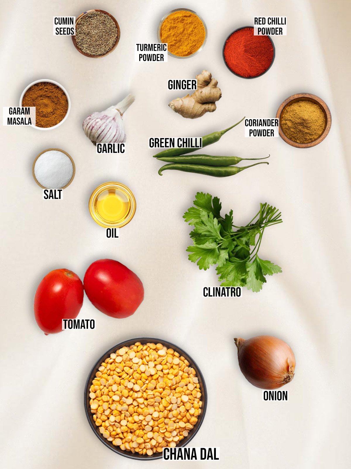 Chana dal recipe ingredients