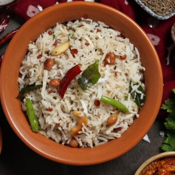 South indian dish is served in a plate