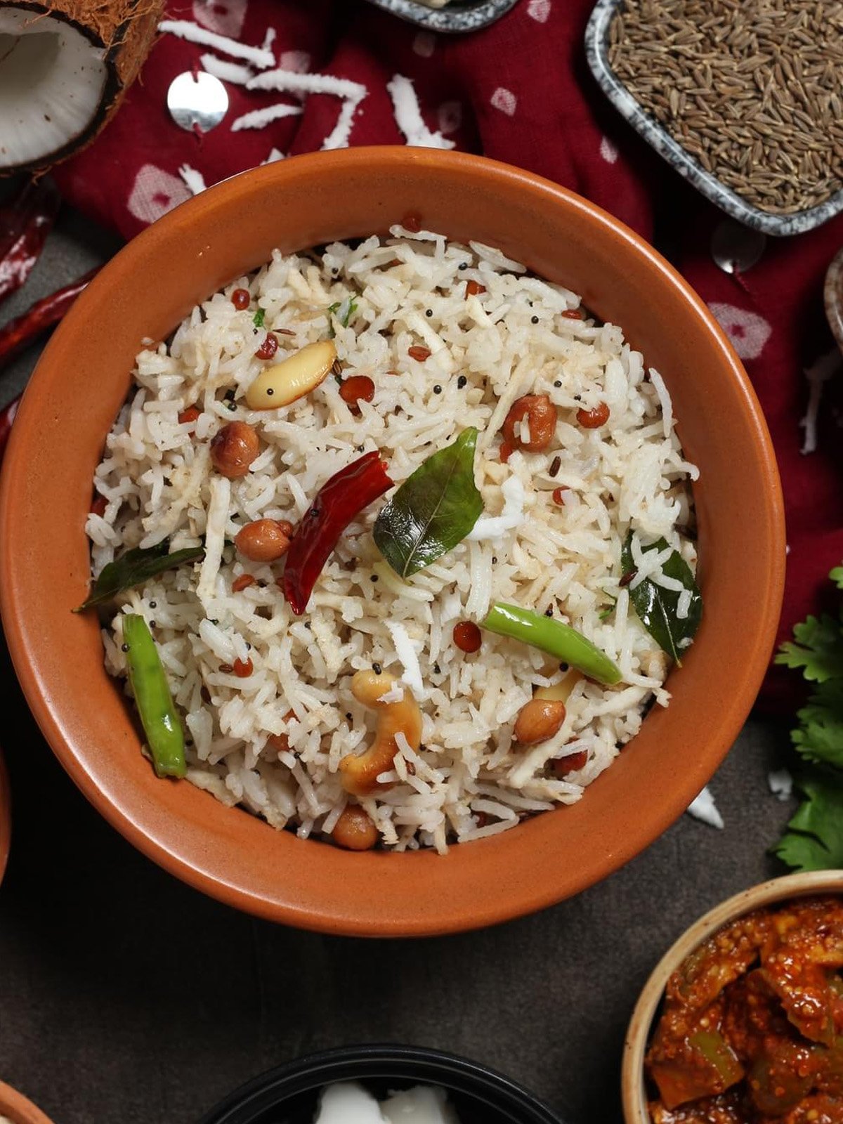 South indian dish is served in a plate