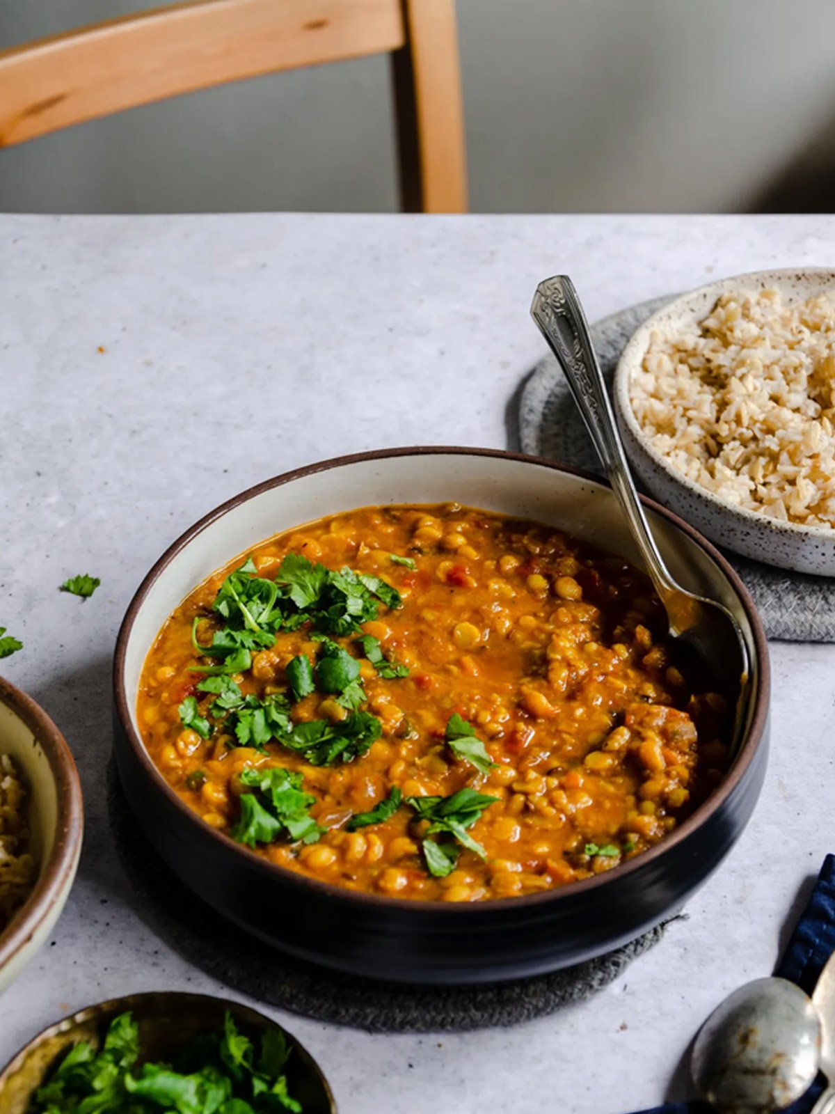 Lentil Recipe served in a plate