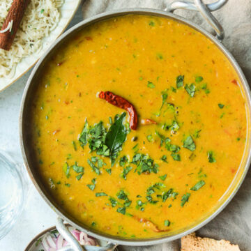 A Dish is served in a plate