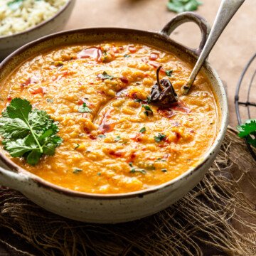 Dal Recipe served in a bowl