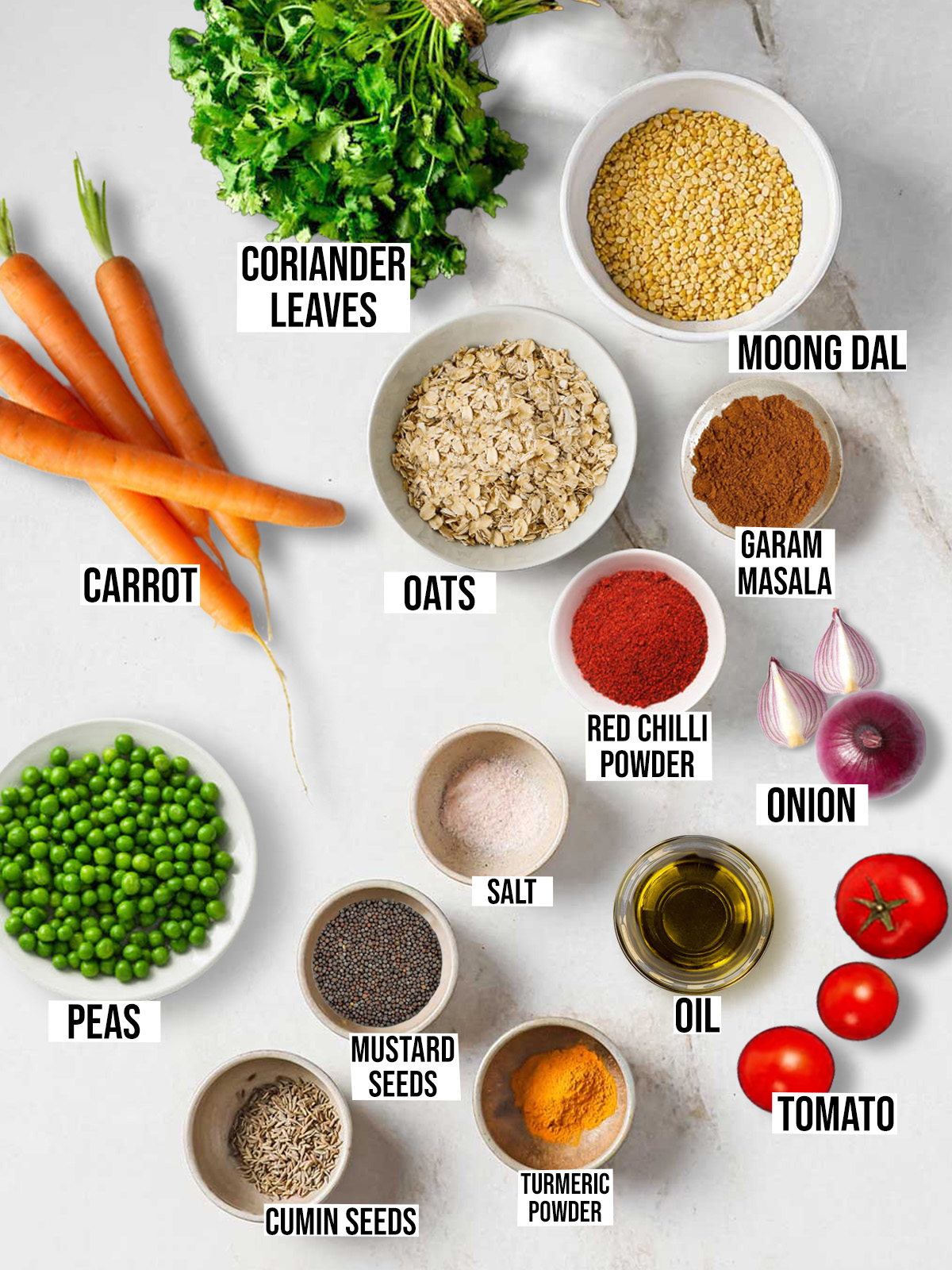 Oats Khichdi Recipe ingredients