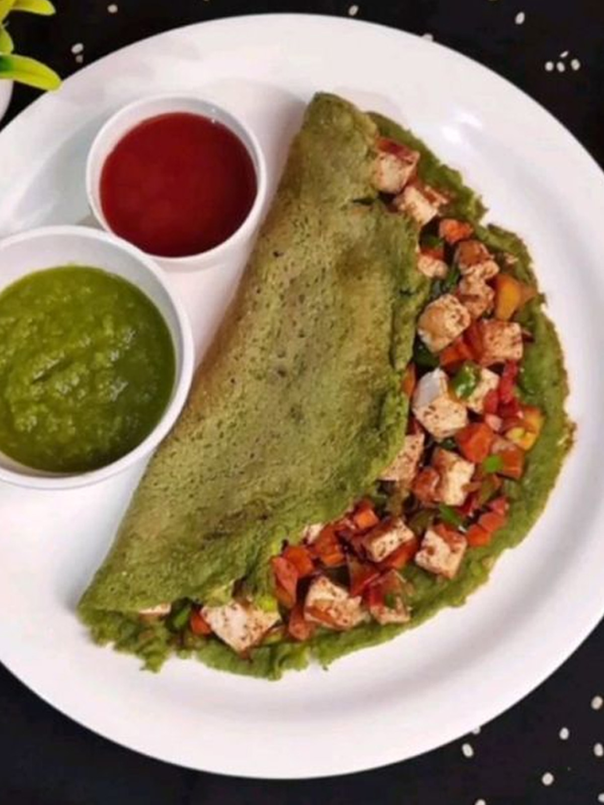 Cheela recipe in a plate