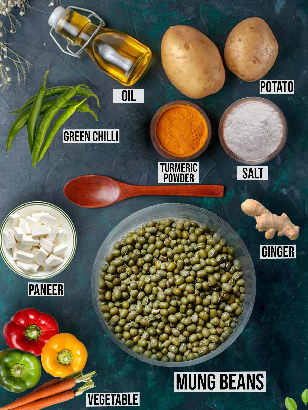 Green Moong Dal Cheela Recipe Ingredients