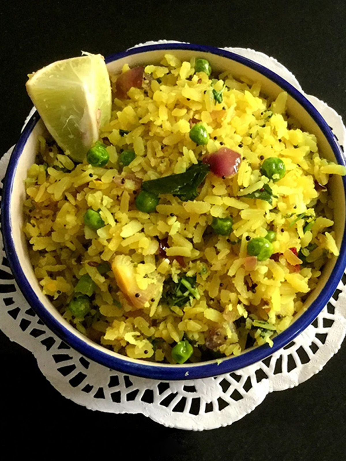 Poha served in a plate