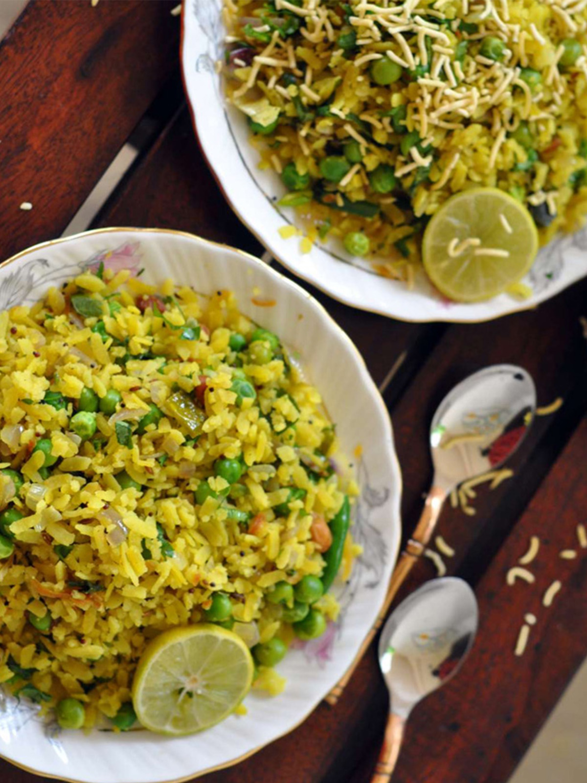 Poha served in a plate