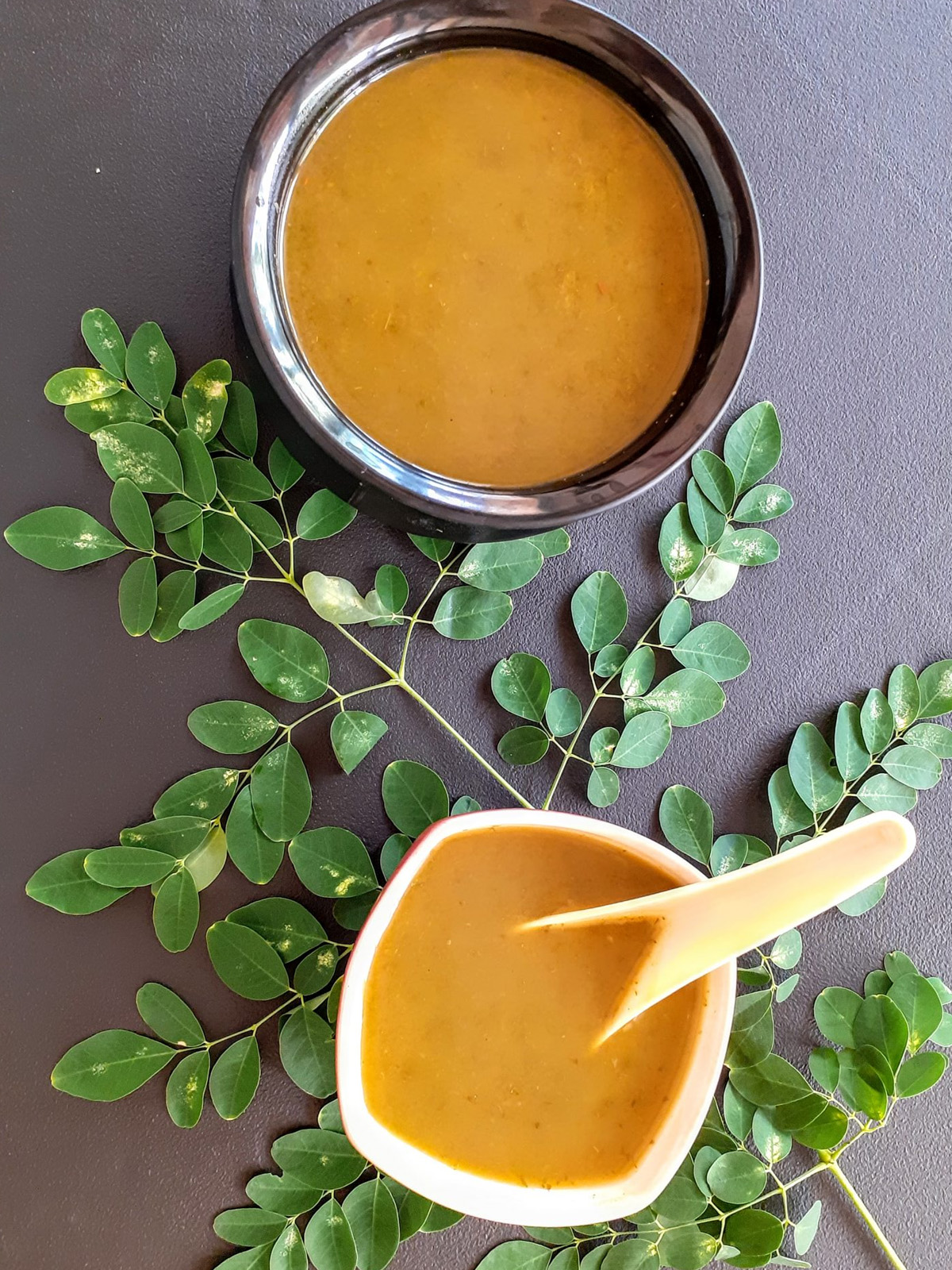 A recipe is served in a plate