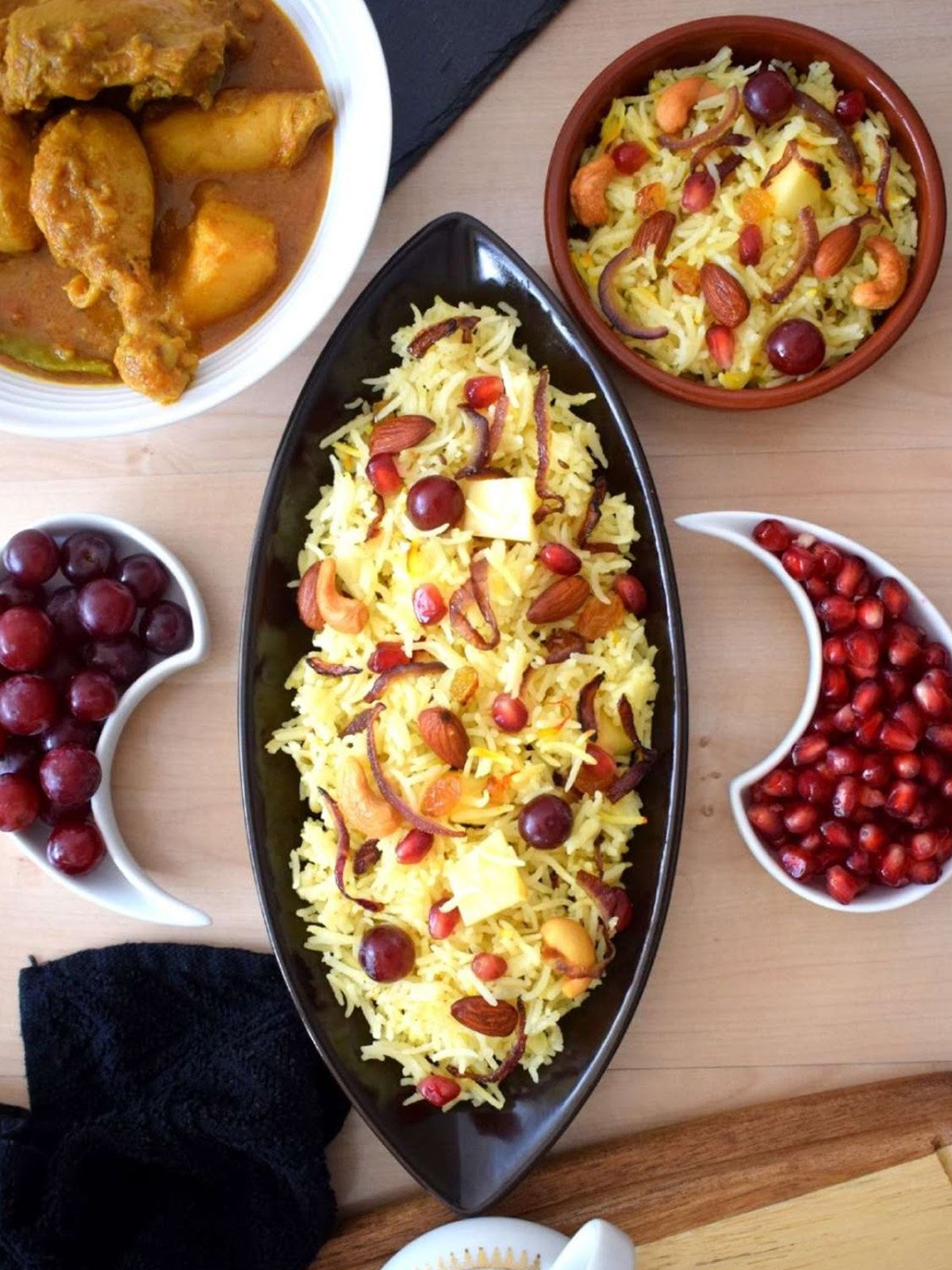 Kashmiri PulaoA Recipe is served in a plate