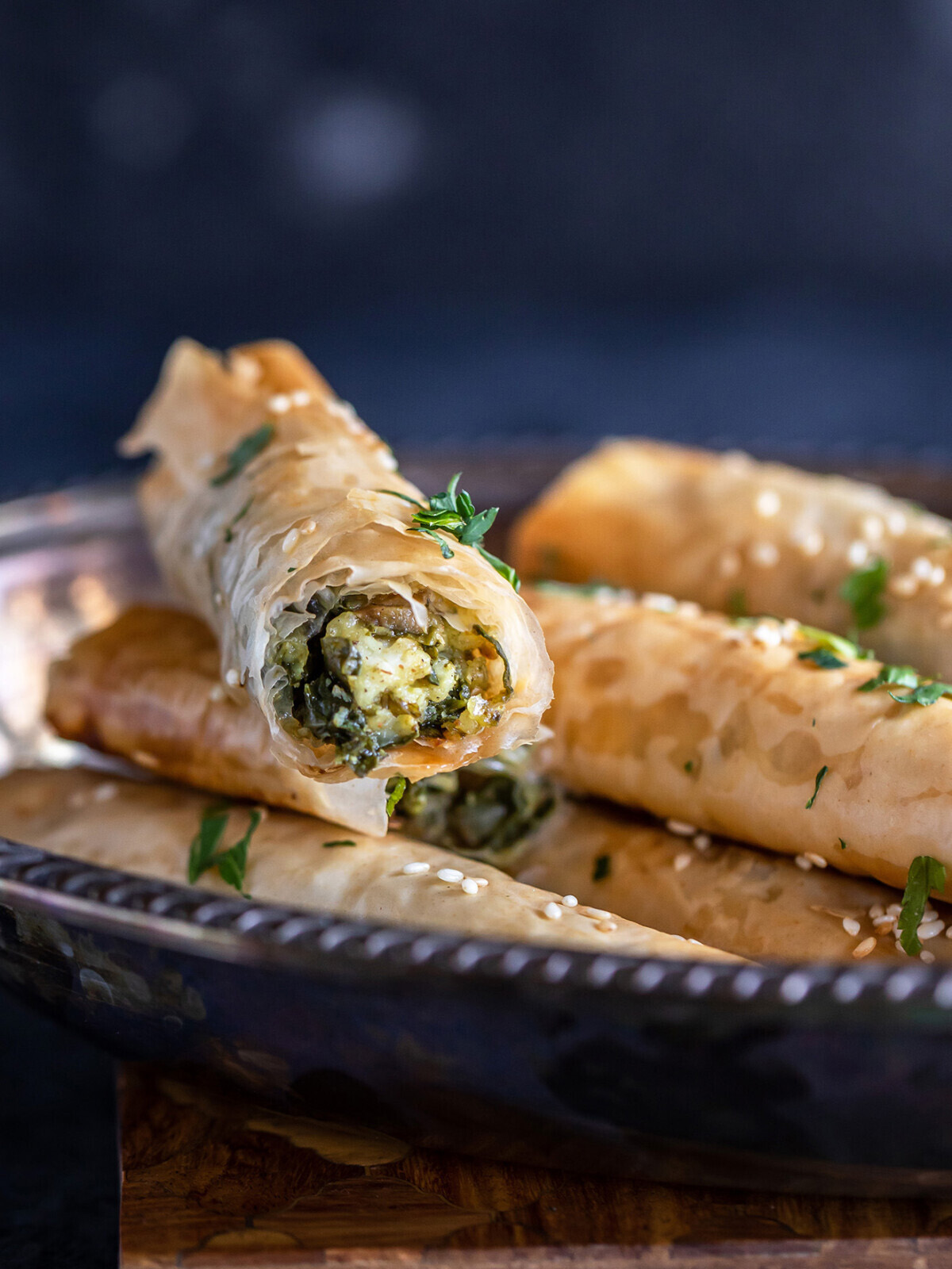 A dish is served in a plate