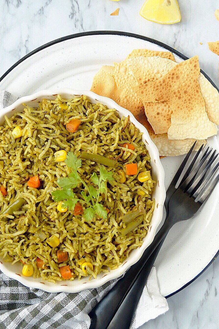 Palak Rice Recipe