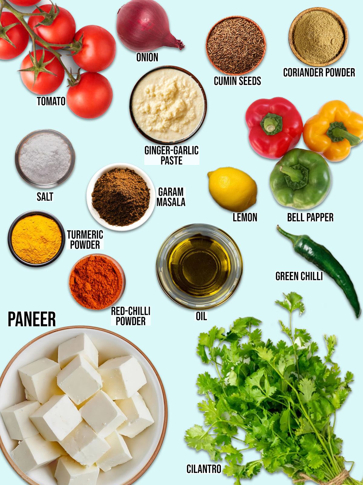 Paneer Bhaji INGREDIENTS