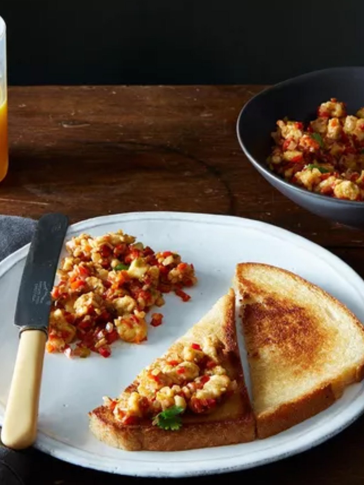 Paneer Bhurji With Toast