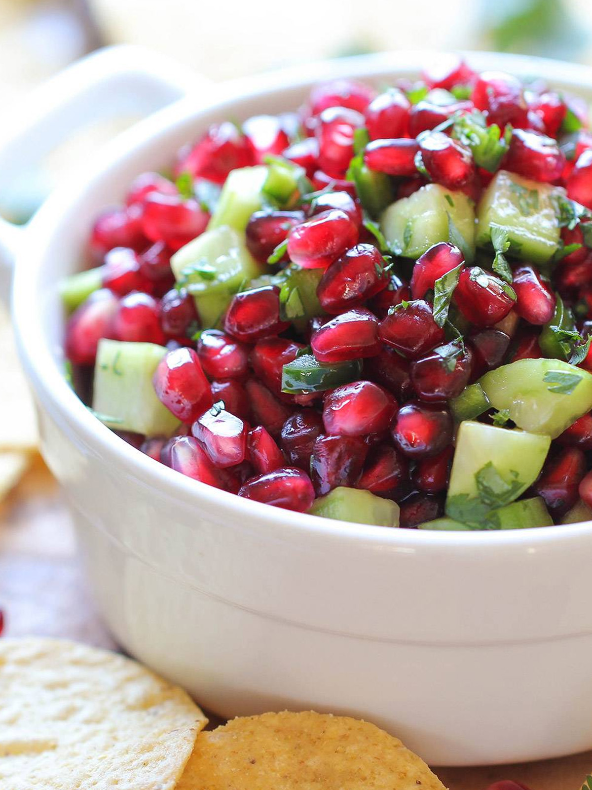 cuccumber with pomegranate salad 