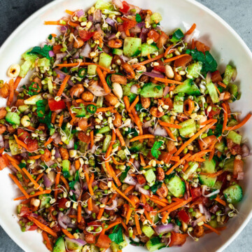 A recipe is served in a bowl