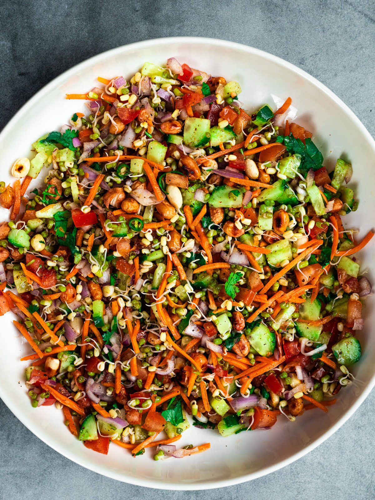 A recipe is served in a bowl