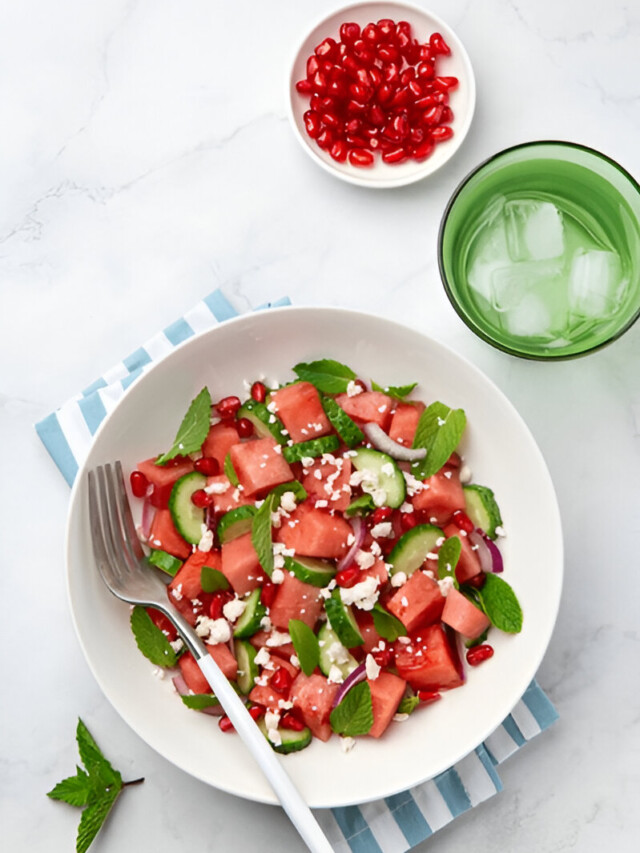This Cucumber & Pomegranate Salad is Pure Refreshment