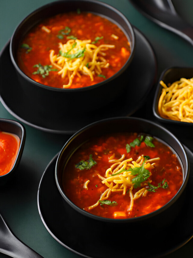 Hot & Spicy Veg Manchow Soup in Minutes!